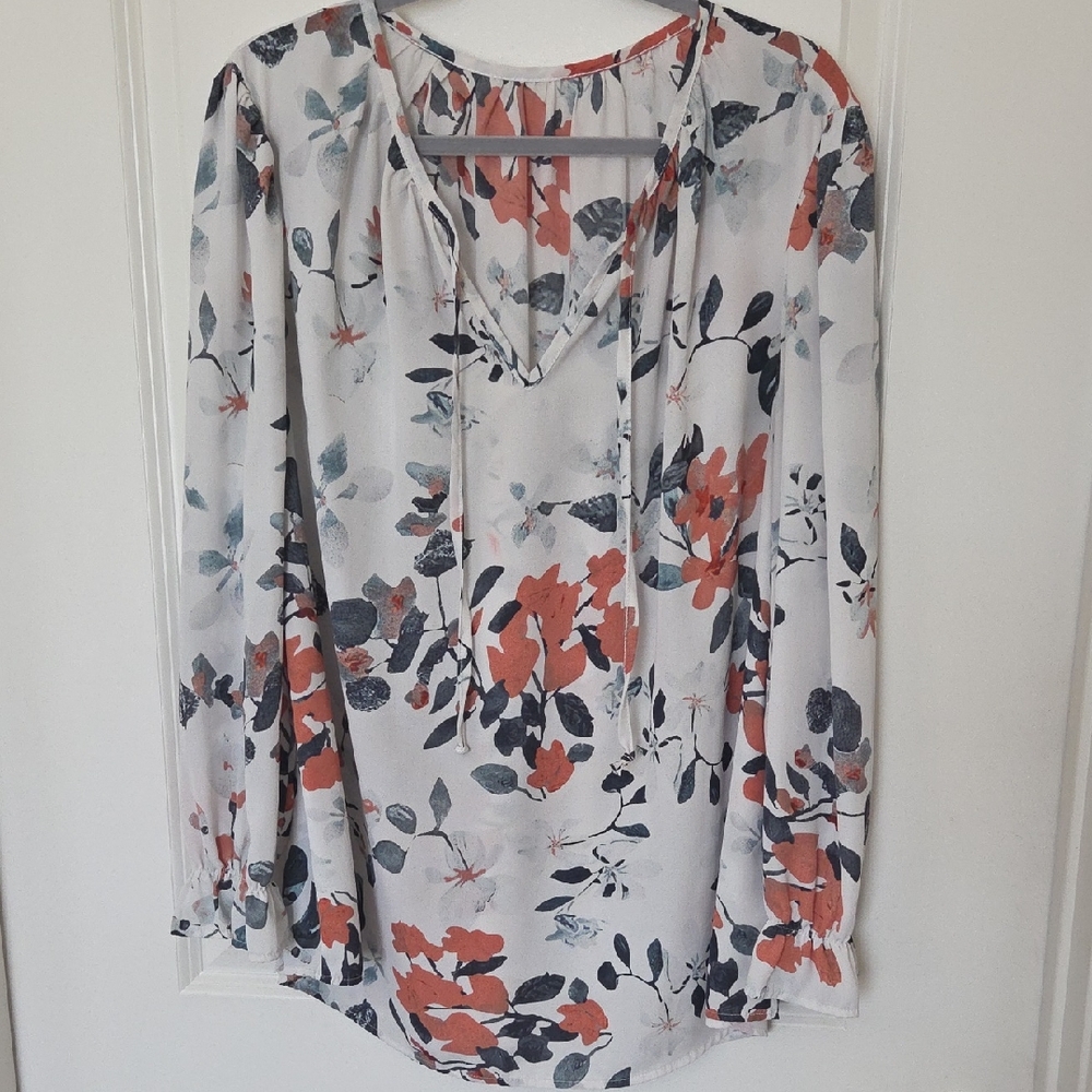 Fall Floral Blouse